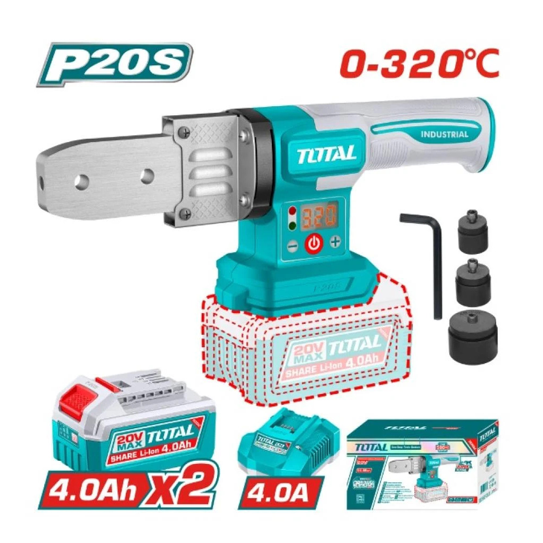 MAQUINA TERMOFUSION INALAMBRICA 20V CON BATERIA Y CARGADOR 1