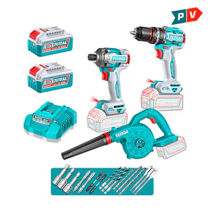 Kit de Taladro+ Atornillador de impacto+ Soplador Total
