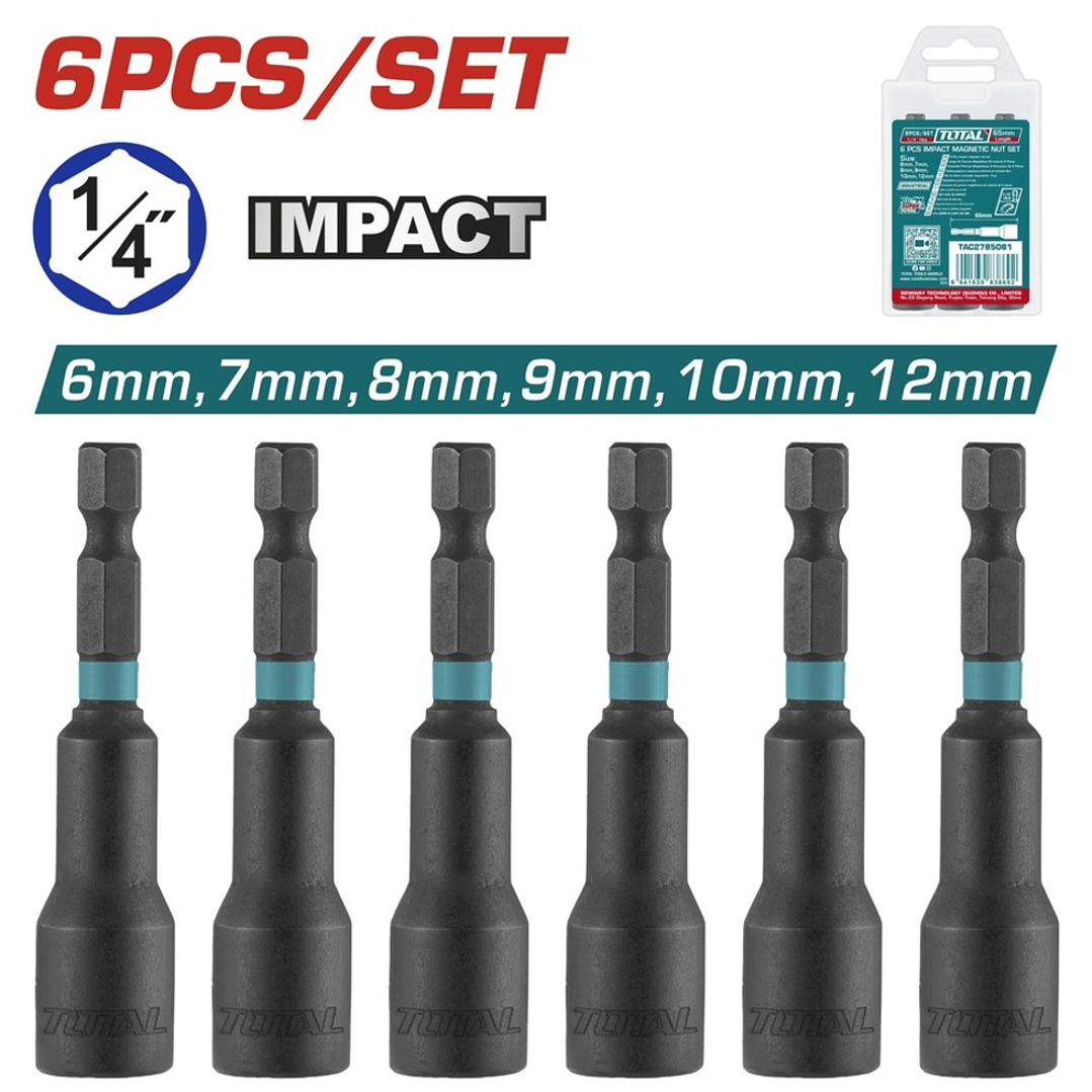 ADAPTADORES PARA TALADRO PUNTA MAGNETICA 6 PIEZAS TOTAL 1