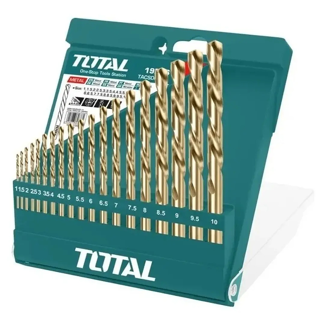 JGO BROCAS X19PCS P/ METAL HSS TOTAL 1