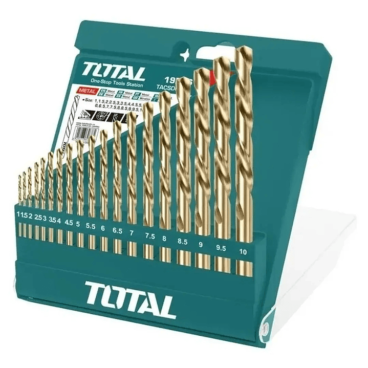 JGO BROCAS X19PCS P/ METAL HSS TOTAL 1