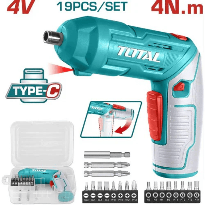 DESTORNILADOR INALAMBRICO 4V TOTAL 1