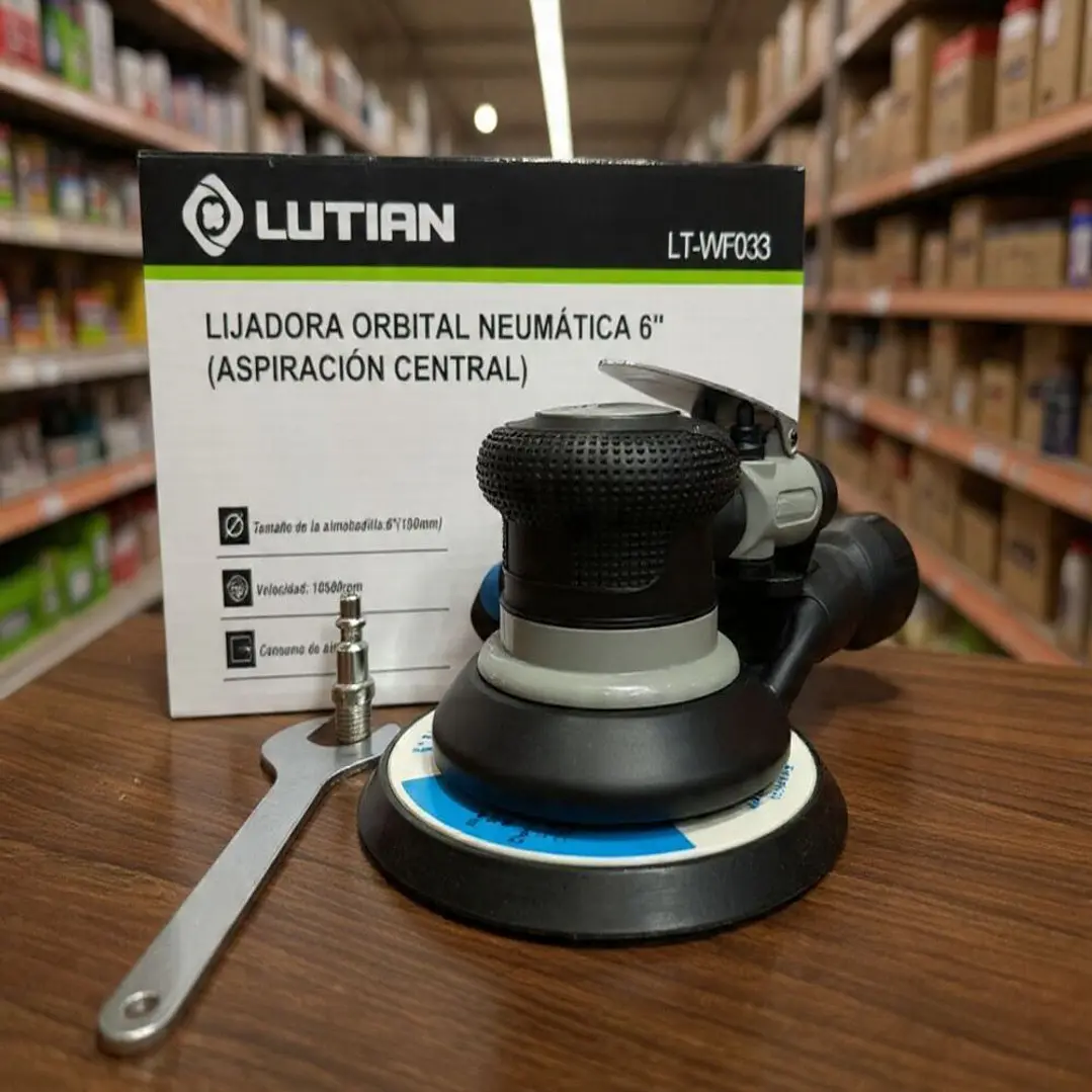 LIJADORA ORBITAL NEUMATICO CON ASPIRACION DE 6” LUTIAN 1