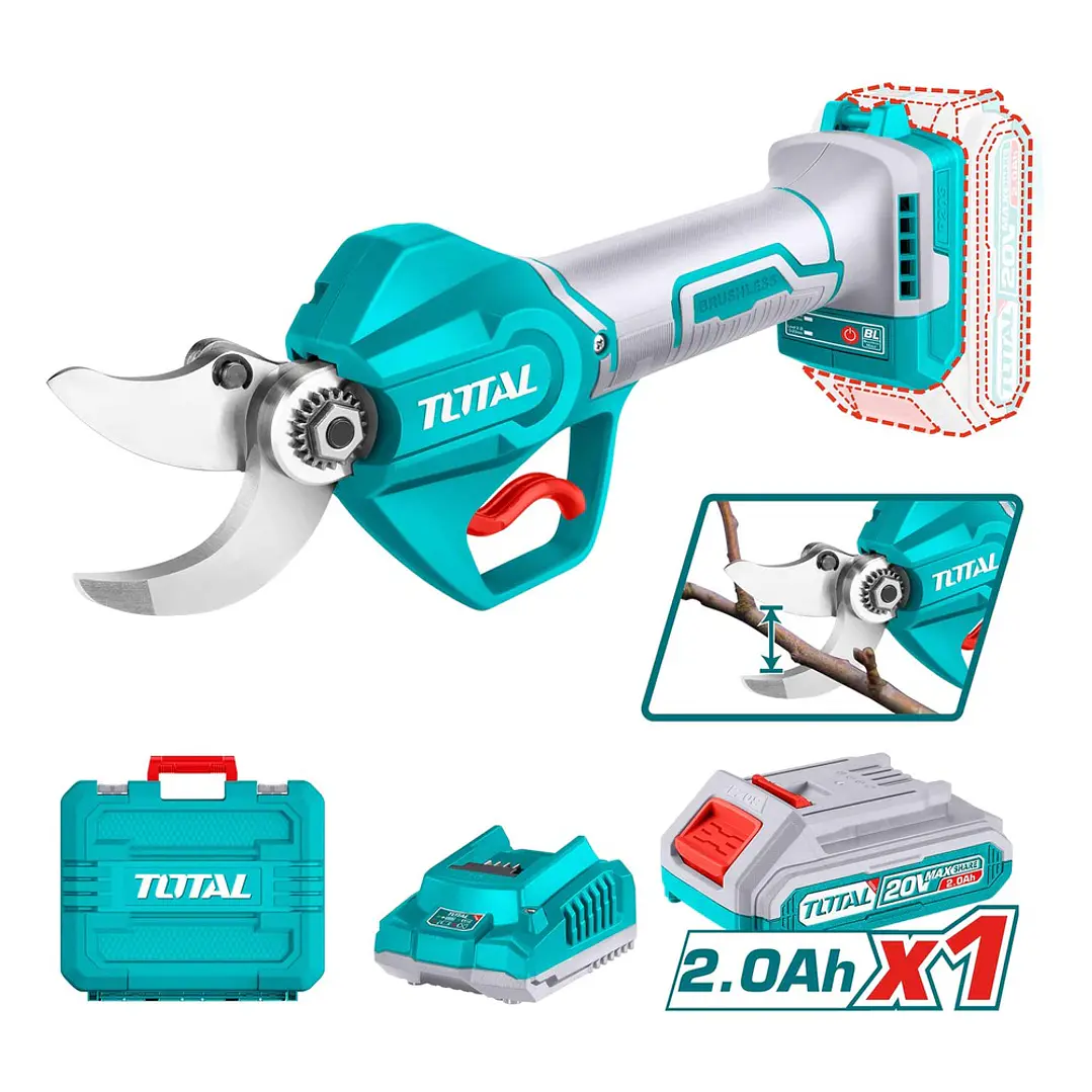 TIJERA DE PODAR INALAMBRICA 20V 20-30MM + CARG Y BAT TOTAL 1