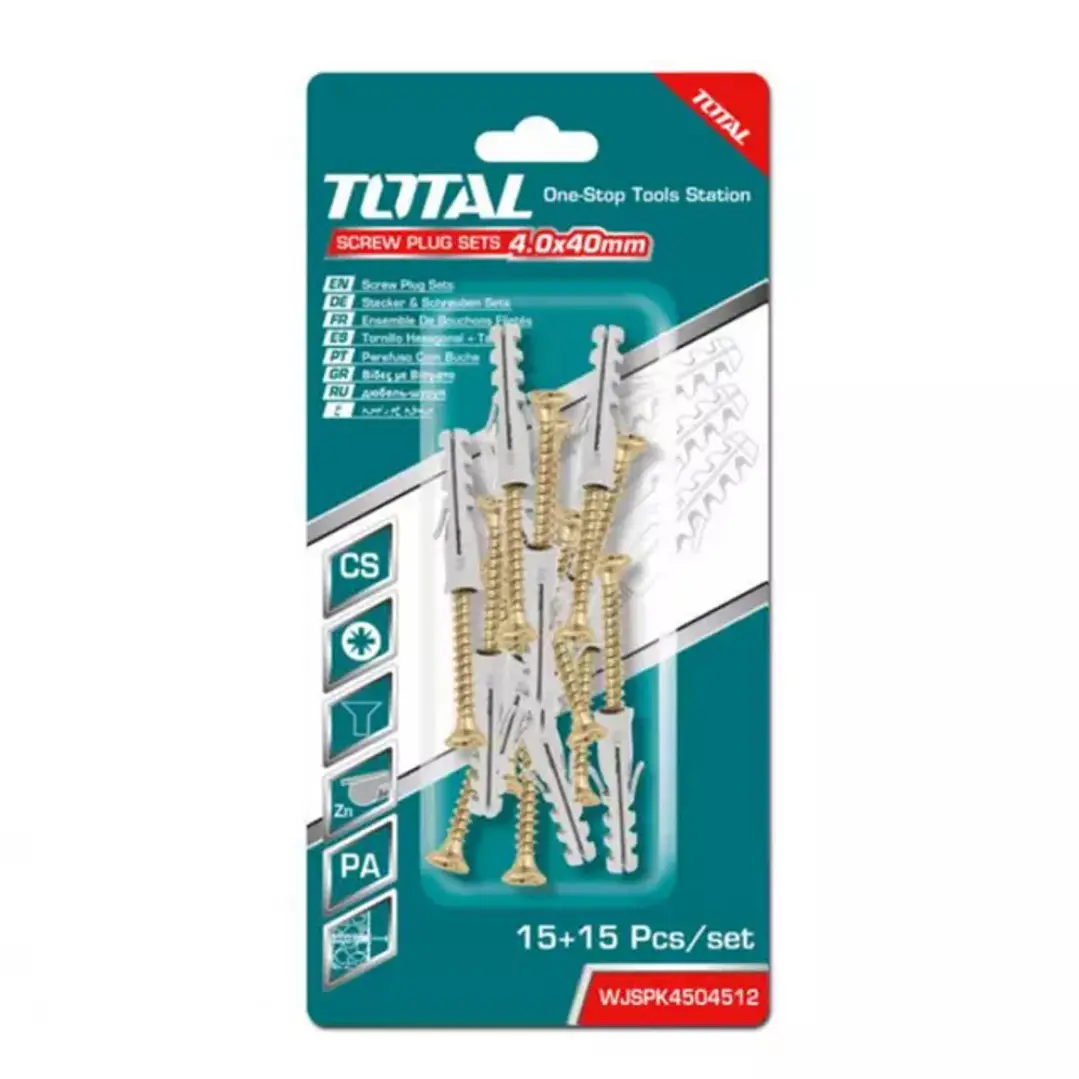 JGO TORNILLO Y TARUGO ST4.0X40MM TOTAL 1