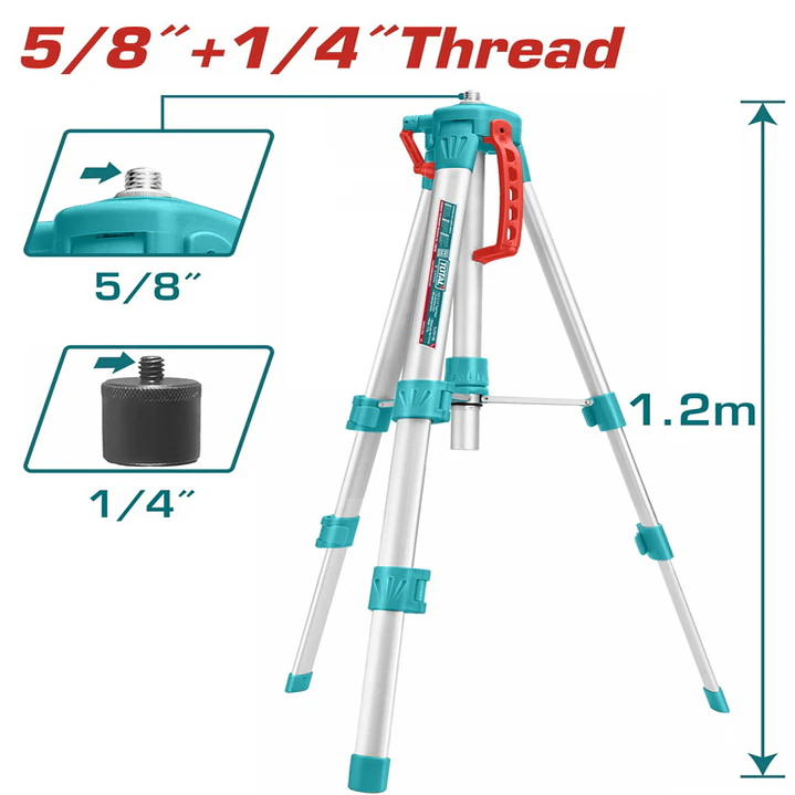 TRIPODE PARA NIVEL LASER 1.2MT TOTAL 1