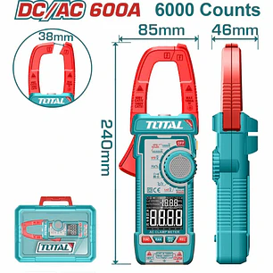 MULTITESTER DIGITAL DE TENAZA DC/AC 600A