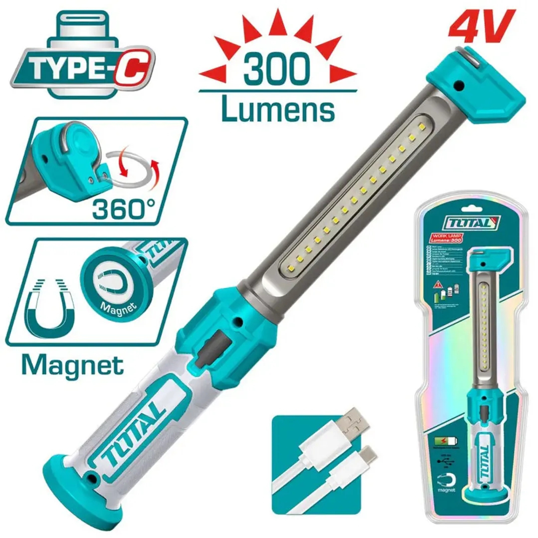 LAMPARA DE TRABAJO INALAMBRICO 3.5W 4V Total 1