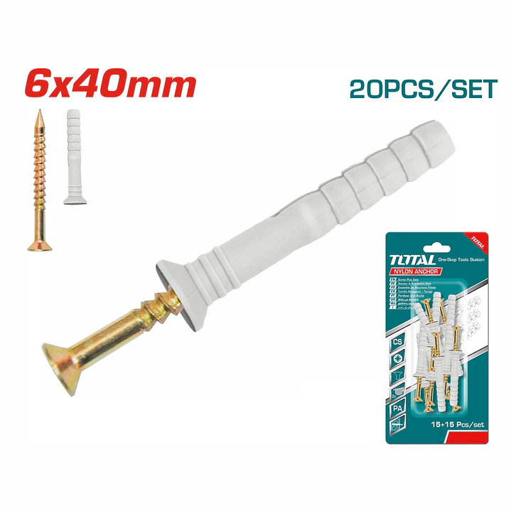 JGO TORNILLOS Y TARUGOS 6X40MM TOTAM 1