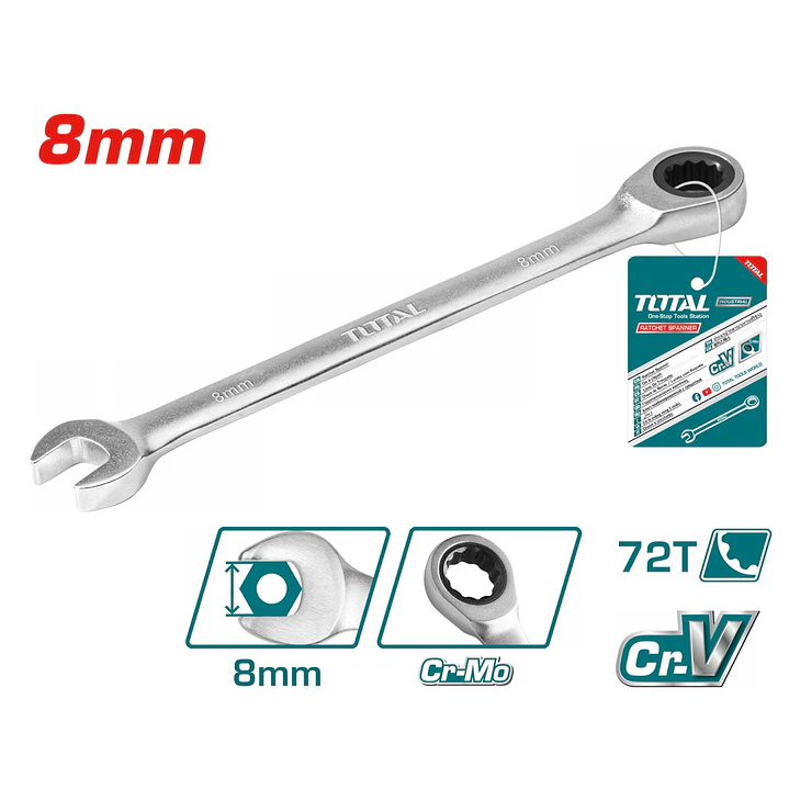 LLAVE PUNTA CORONA CON CHICHARRA 8MM TOTAL 1