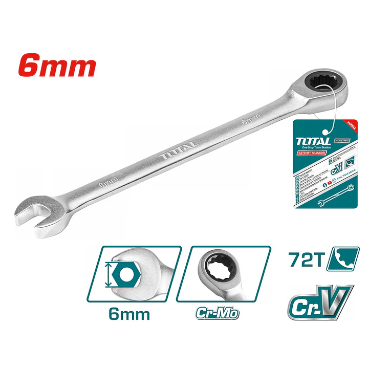 LLAVE PUNTA CORONA CON CHICHARRA 6MM TOTAL 1