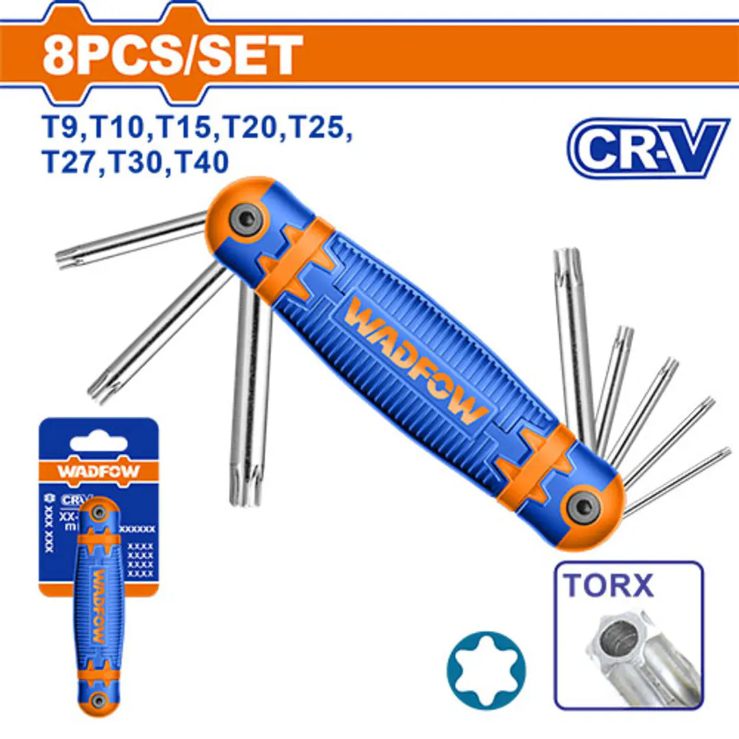 JUEGO 8 LLAVE TORX  WADFOW 1
