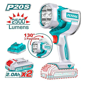 LAMPARA DE TRABAJO INALAMBRICO 20V 2500LUM CON BAT Y CARG TOTAL