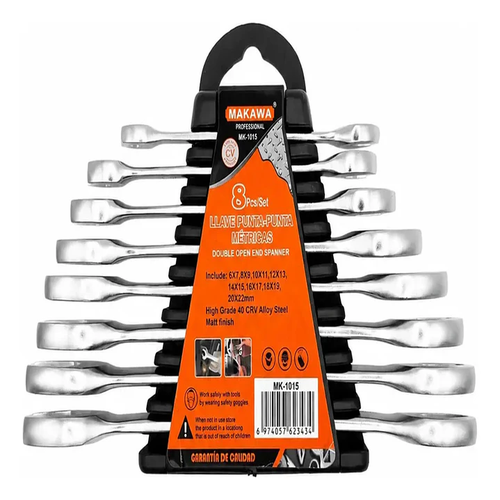 JGO LLAVE PUNTA PUNTA POR 8PCS 6x7-20x22MM CRV MAKAWA 1