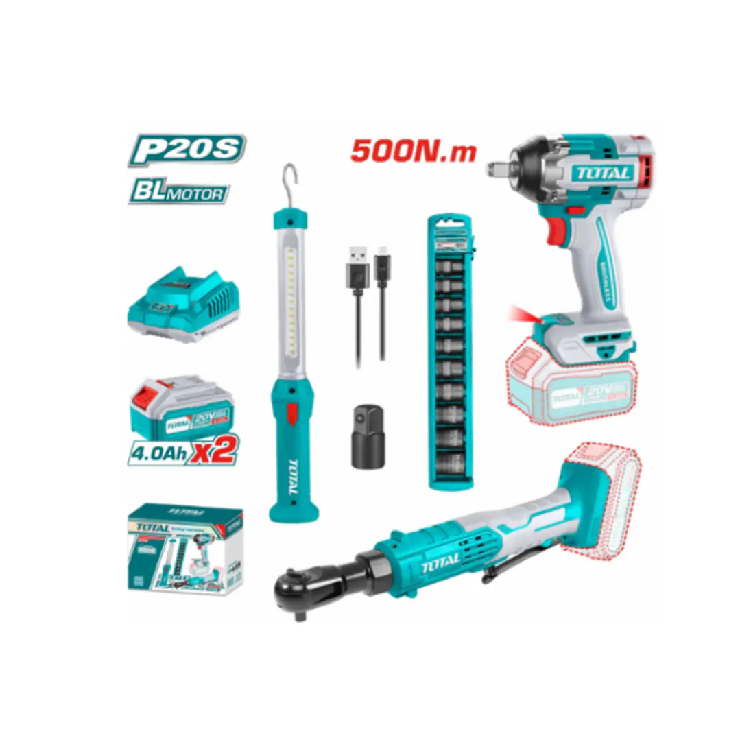  KIT LLAVE IMPACTO 500NM + LAMPARA + CHICHARRA 1