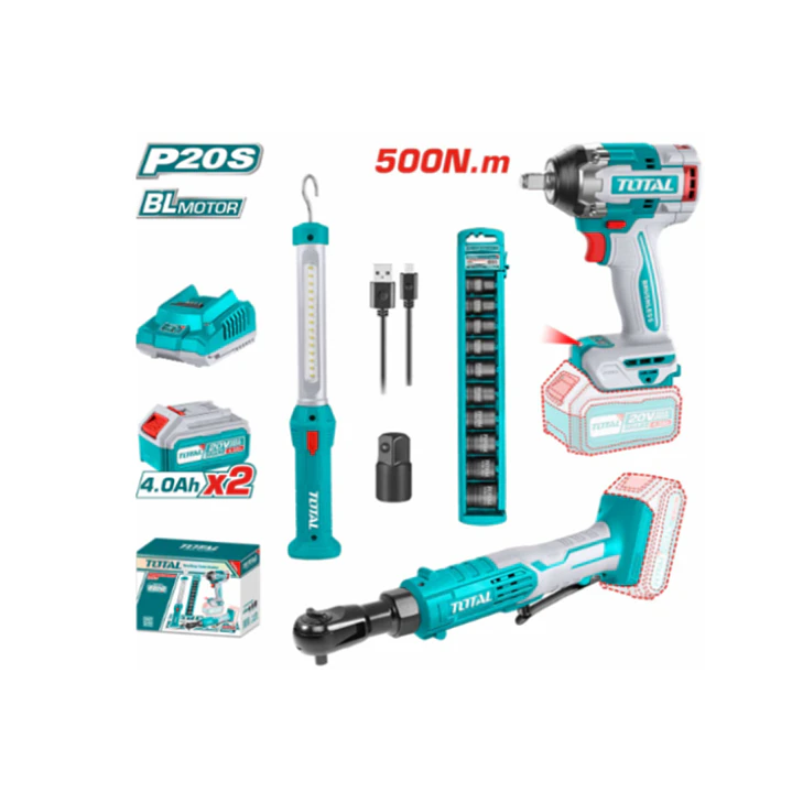  KIT LLAVE IMPACTO 500NM + LAMPARA + CHICHARRA 1
