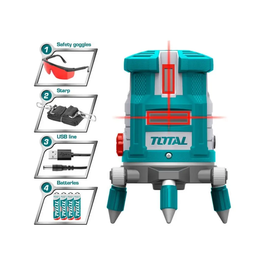 NIVEL LASER AUTO-NIVELANTE LINEA ROJA TOTAL 1