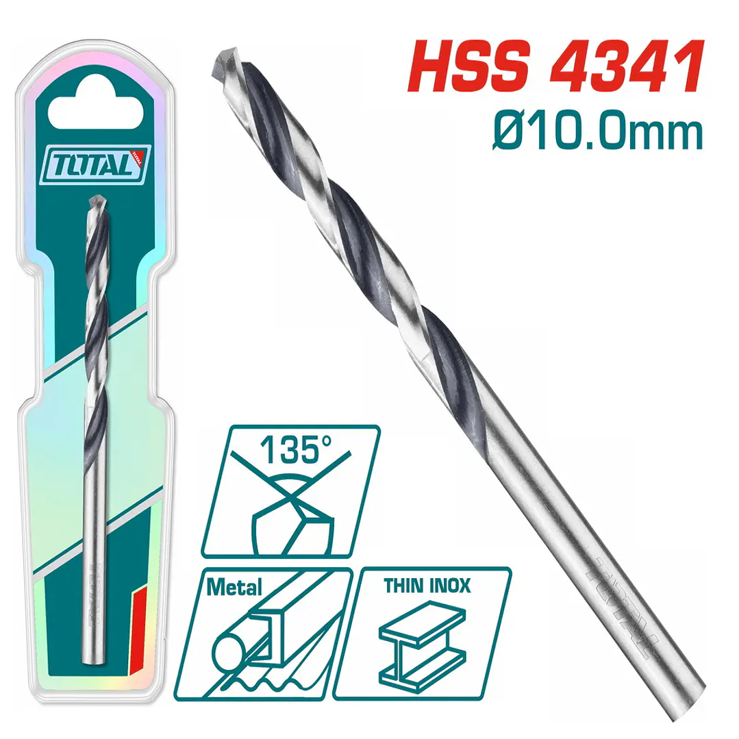 BROCA PARA METAL 4341 HSS 10MM TOTAL 1