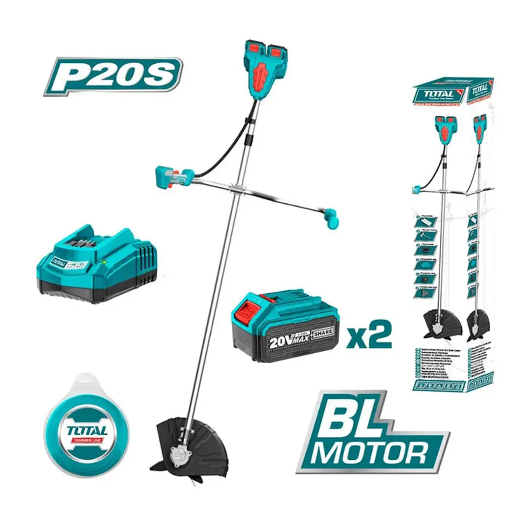 ORILLADORA INALAMBRICO LITIO-ION 40V + 2 BATERIAS TOTAL 1
