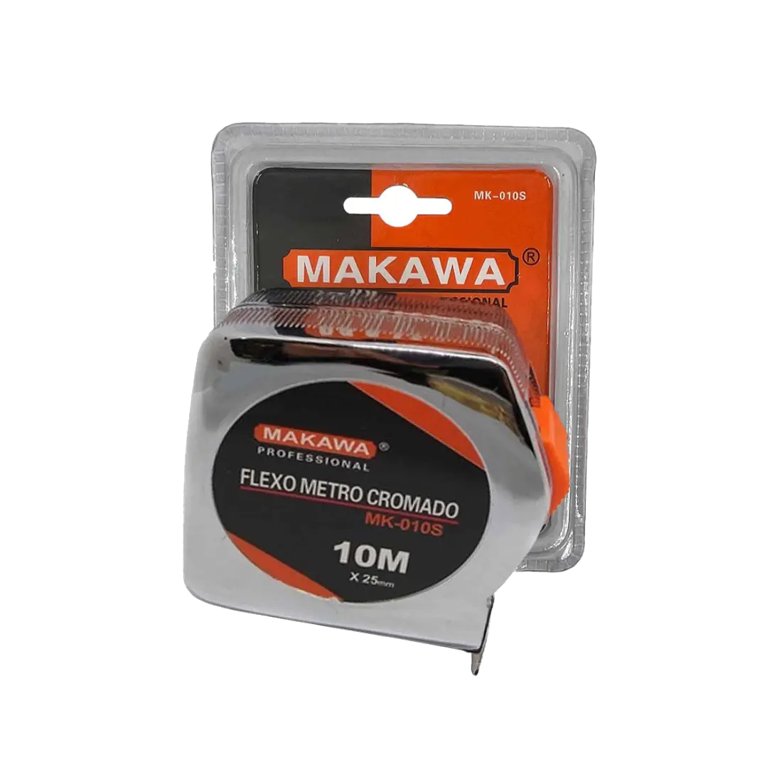 HUINCHA DE MEDIR CROMADO 10MTS X 25MM MAKAWA 1