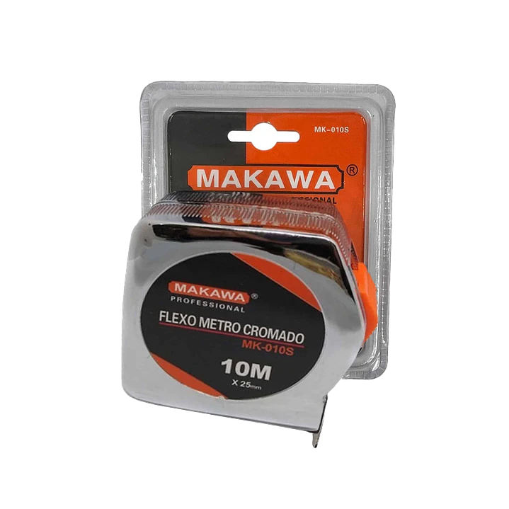 HUINCHA DE MEDIR CROMADO 10MTS X 25MM MAKAWA 1
