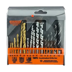 Juego De Brocas Para Madera Cemento Metal 16 Piezas Makawa
