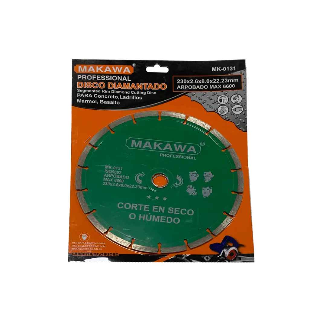 DISCO DIAMANTADO 230MM VERDE MAKAWA 1