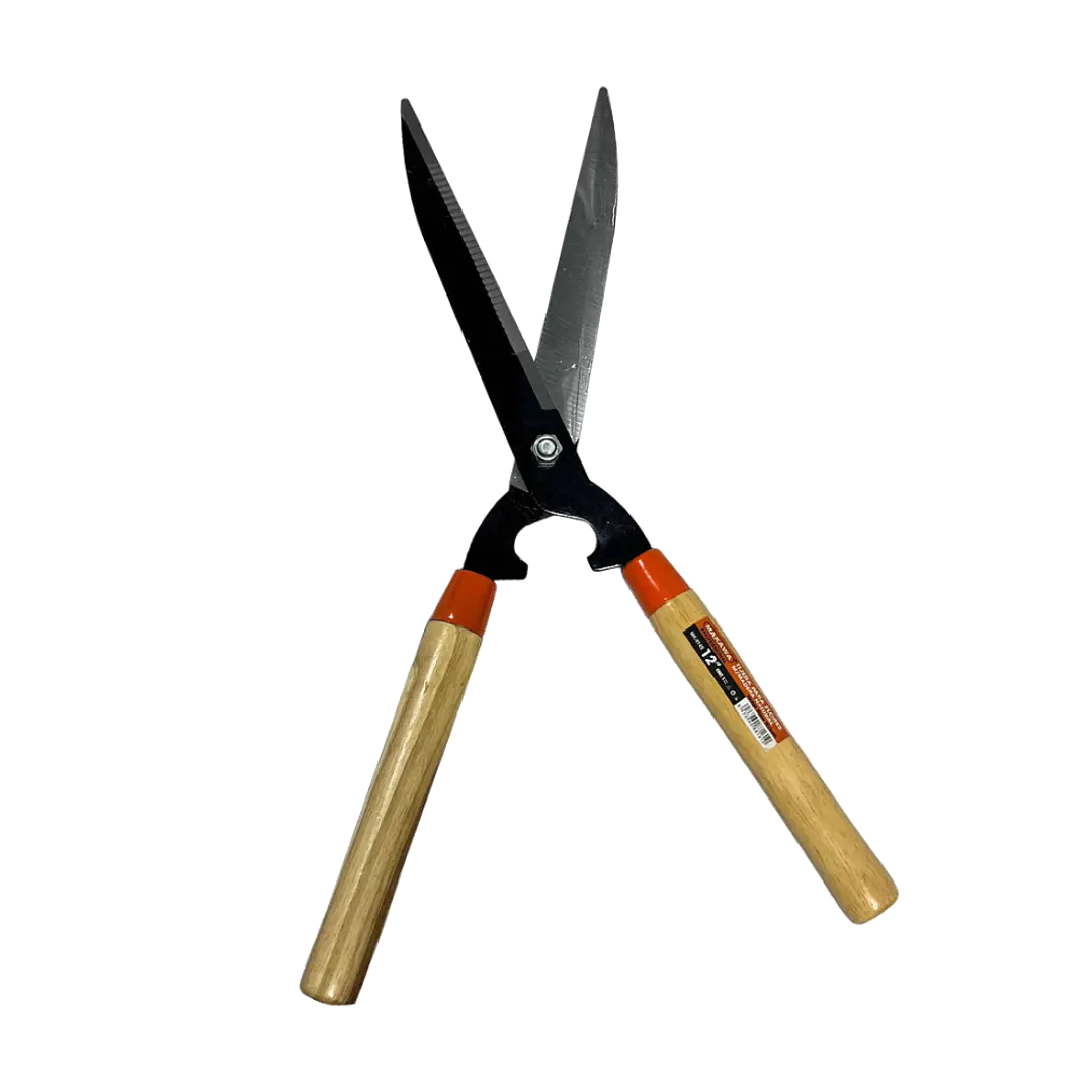 TIJERA DE PASTO MADERA 12 NEGRA CON DIENTE 1