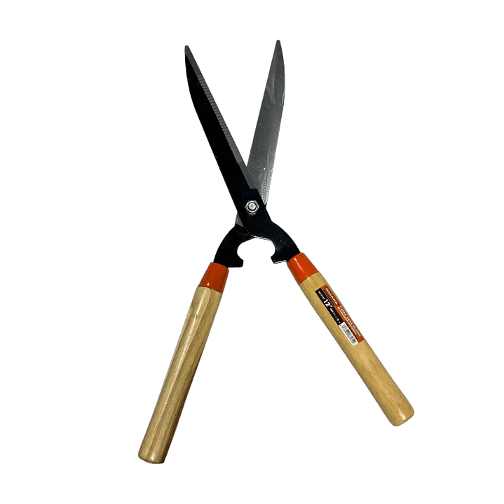TIJERA DE PASTO MADERA 12 NEGRA CON DIENTE 1