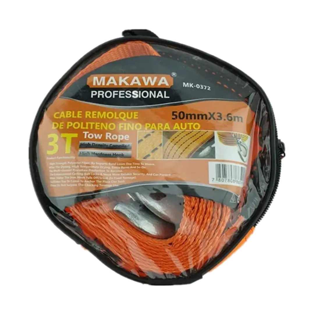 Cable Remolque Para Auto 3 Toneladas 50mm X 3.6m Makawa 1