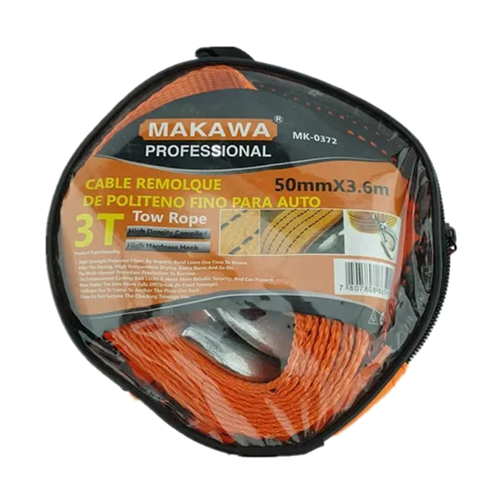 Cable Remolque Para Auto 3 Toneladas 50mm X 3.6m Makawa 1