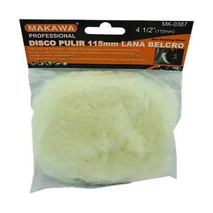 Disco Para Pulir 115mm 4 1/2 PuLG Lana Velcro Makawa Mk-0387