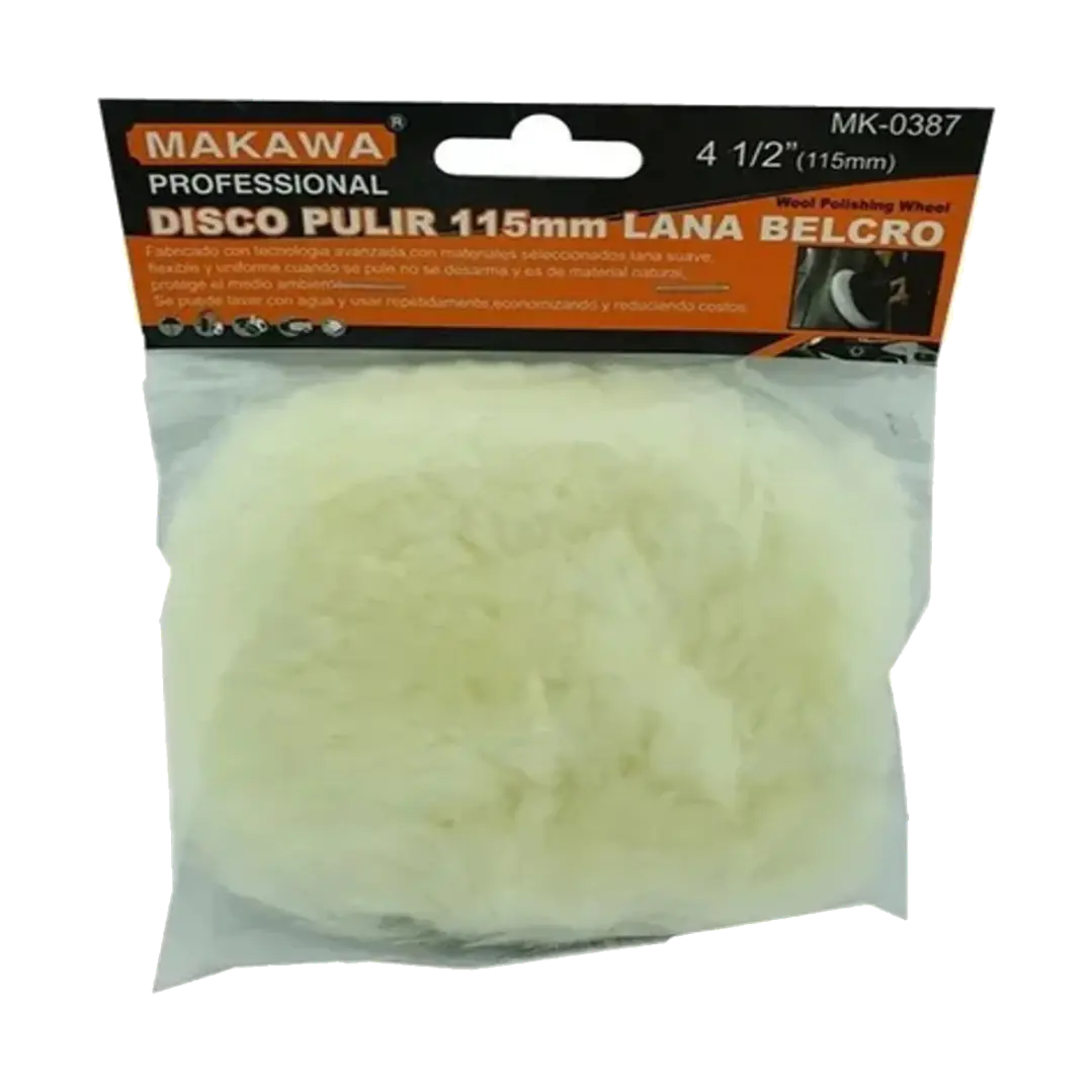 Disco Para Pulir 115mm 4 1/2 PuLG Lana Velcro Makawa Mk-0387 1