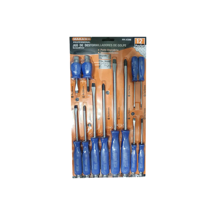 JGO DESTORNILLADOR GOLPE X12PCS MAKAWA 1