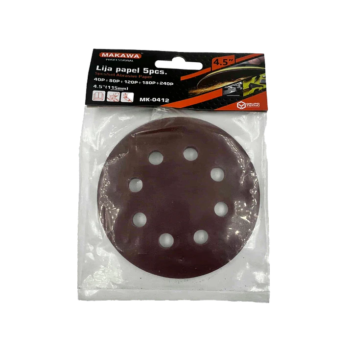 LIJA DE VELCRO 115MMX5PCS PULIR MAKAWA 1
