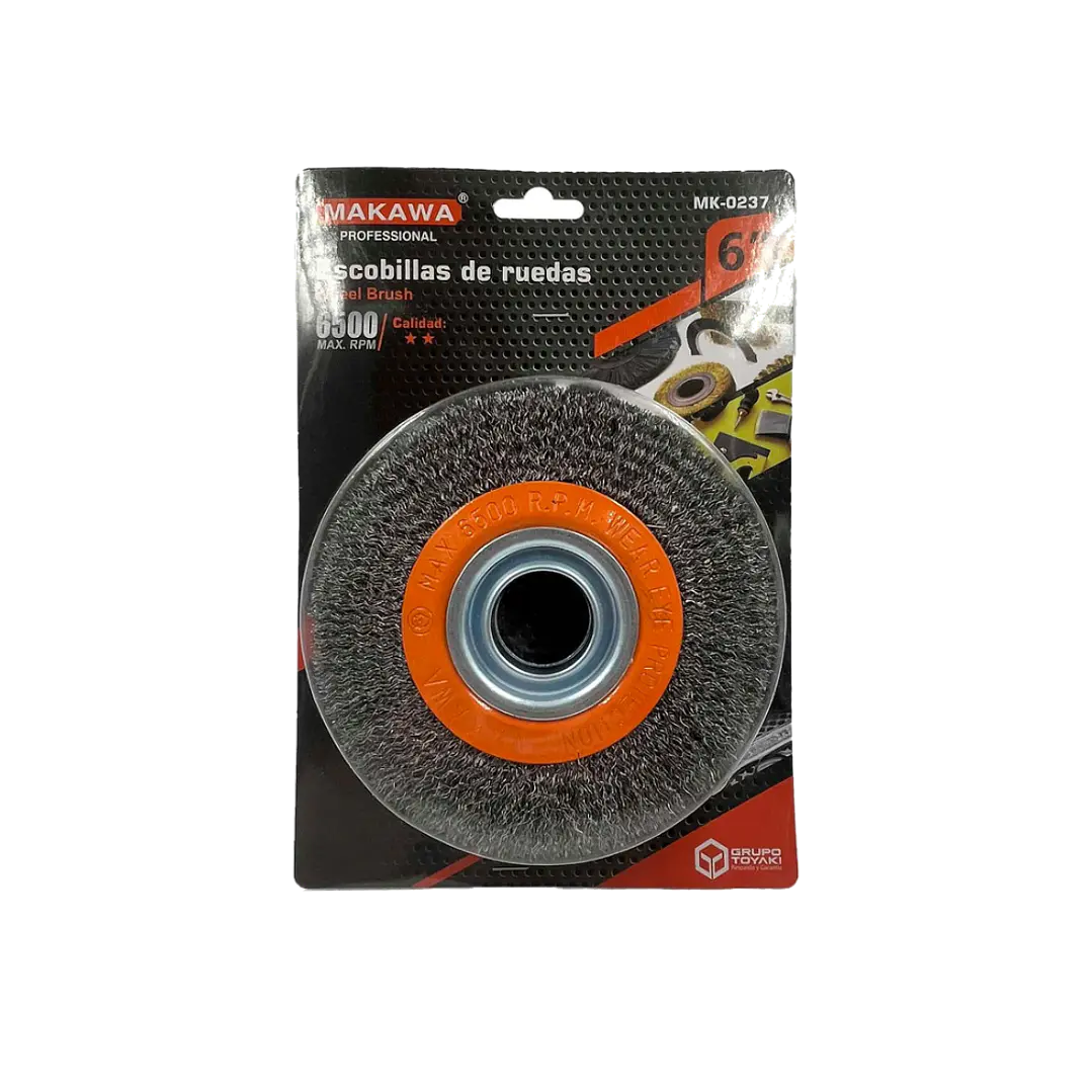 ESCOBILLA RUEDA 6 ONDULADA NEGRA MAKAWA 1