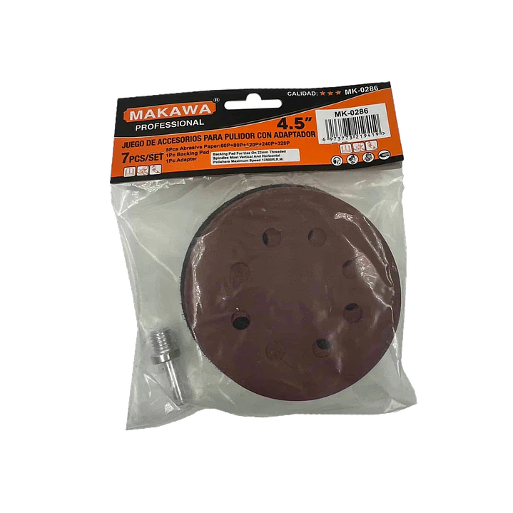 JGO ACCESORIO P PULIDOR 4 5 115MM C 5 LIJAS MAKA 1