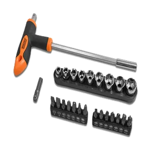 JGO PUNTA DESTRONILLADOR TIPO T X 28PCS MAKAWA