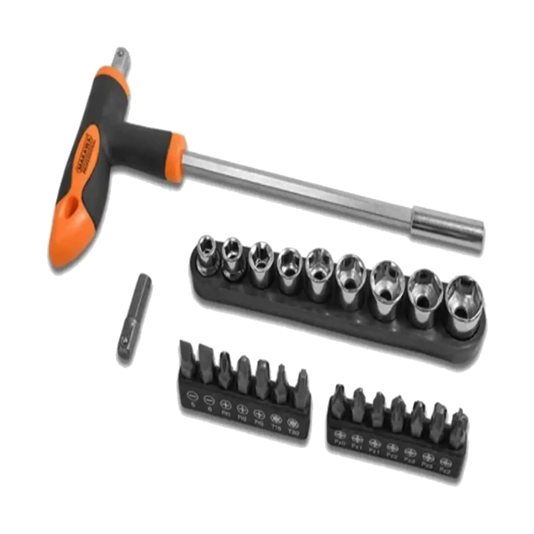 JGO PUNTA DESTRONILLADOR TIPO T X 28PCS MAKAWA 1