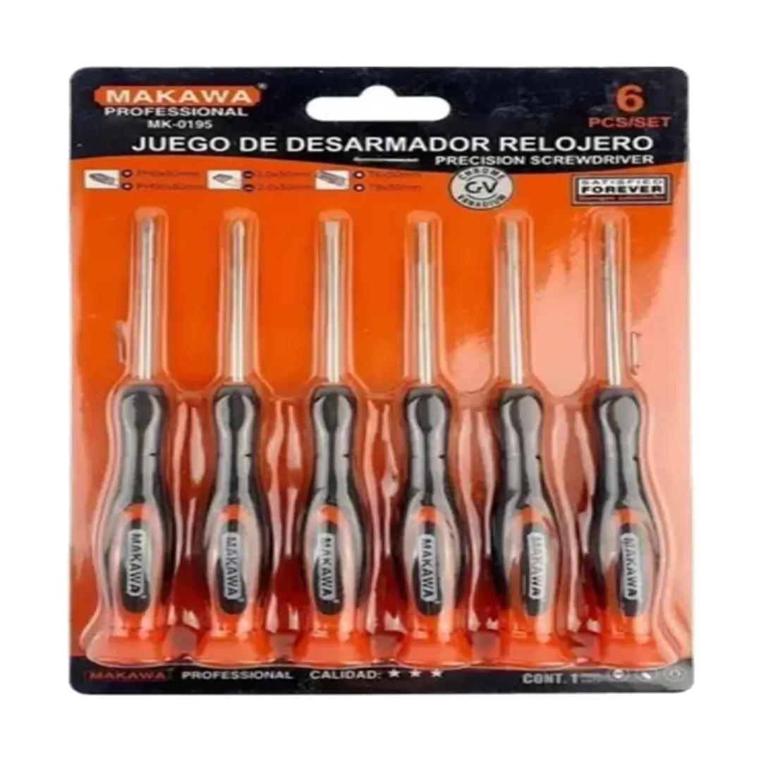 JGO DESTORNILLADOR RELOJERO X6PCS MAKAWA 1
