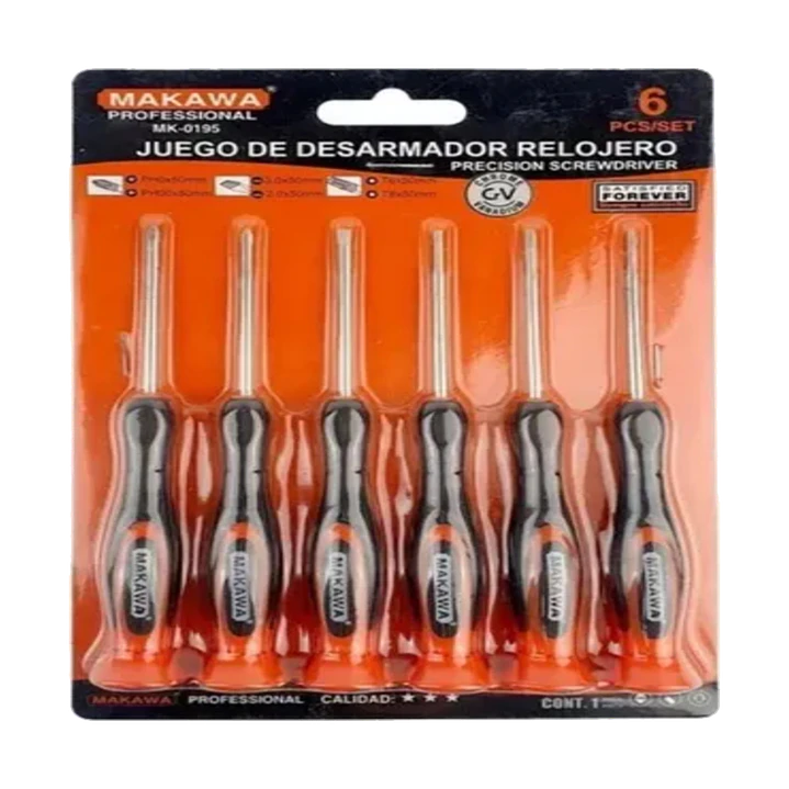 JGO DESTORNILLADOR RELOJERO X6PCS MAKAWA 1