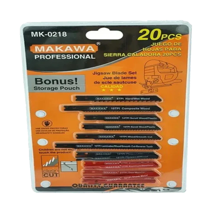 Set Juego De Hojas Para Sierra Caladora 20 Piezas Makawa 1