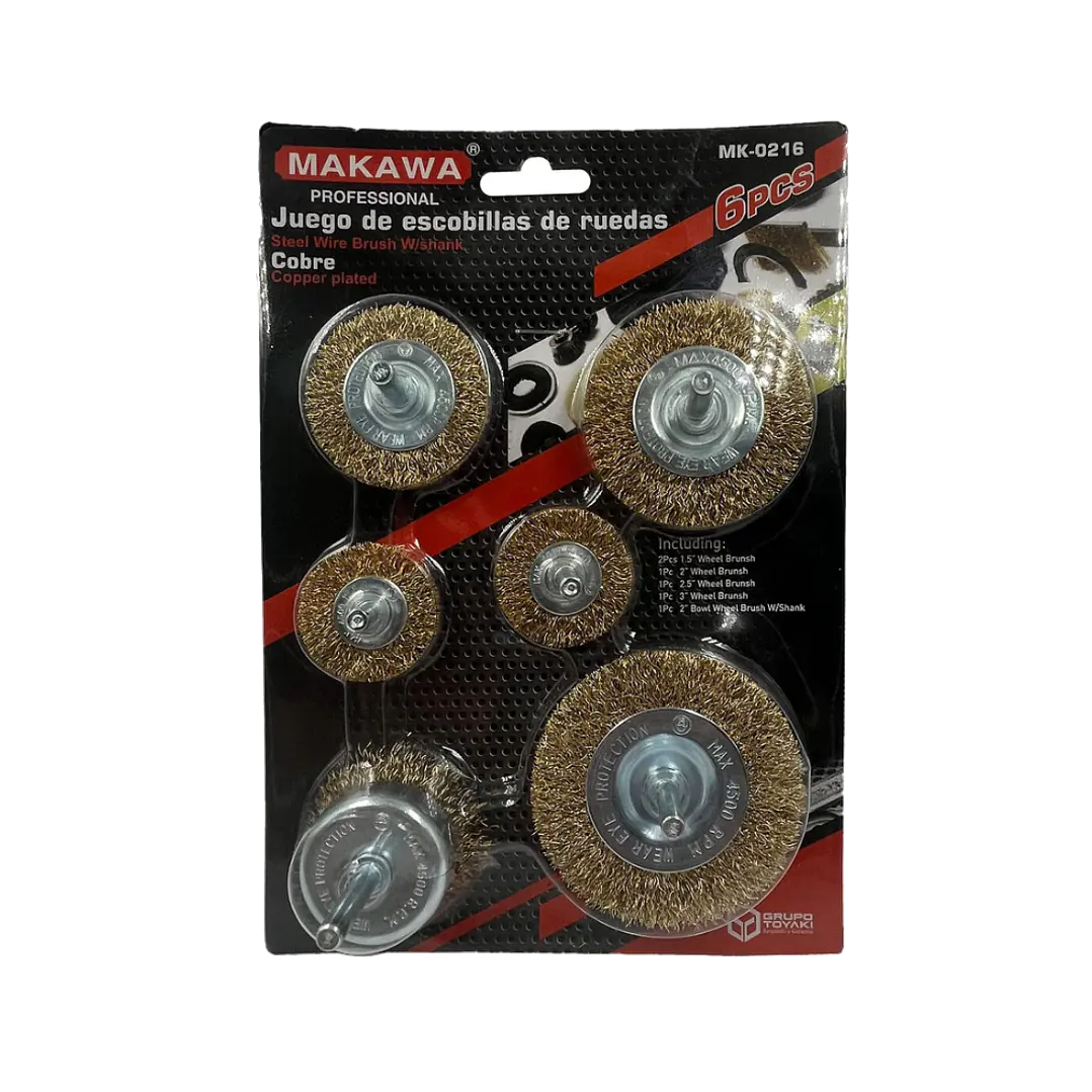 JGO ESCOBILLAS DE 6PCS MAKAWA 1