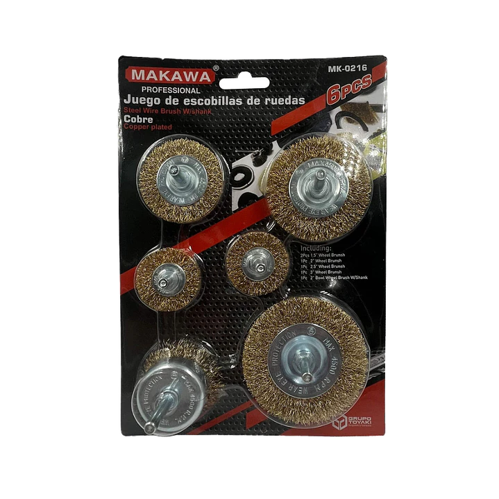 JGO ESCOBILLAS DE 6PCS MAKAWA 1