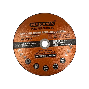 DISCO DE CORTE 230X1.8MM CORTE METAL MAKAWA