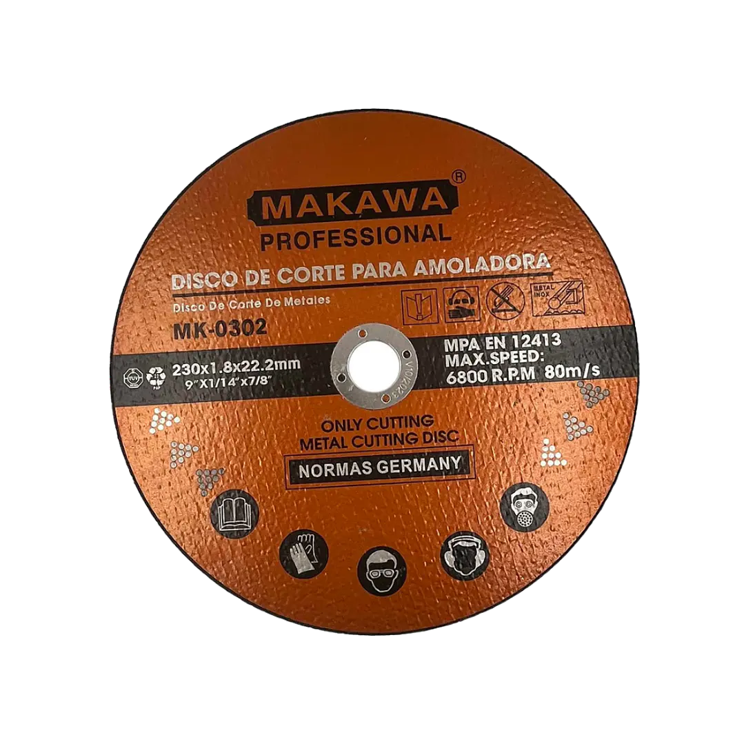 DISCO DE CORTE 230X1.8MM CORTE METAL MAKAWA 1