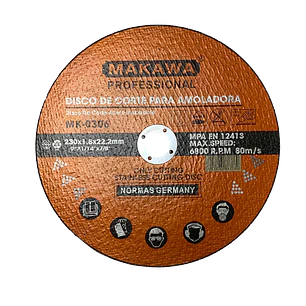 DISCO DE CORTE 230X1.8MM ACERO INOXIDABLE MAKAWA