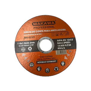 DISCO CORTE 115X1.0MM CORTE METAL MAKAWA