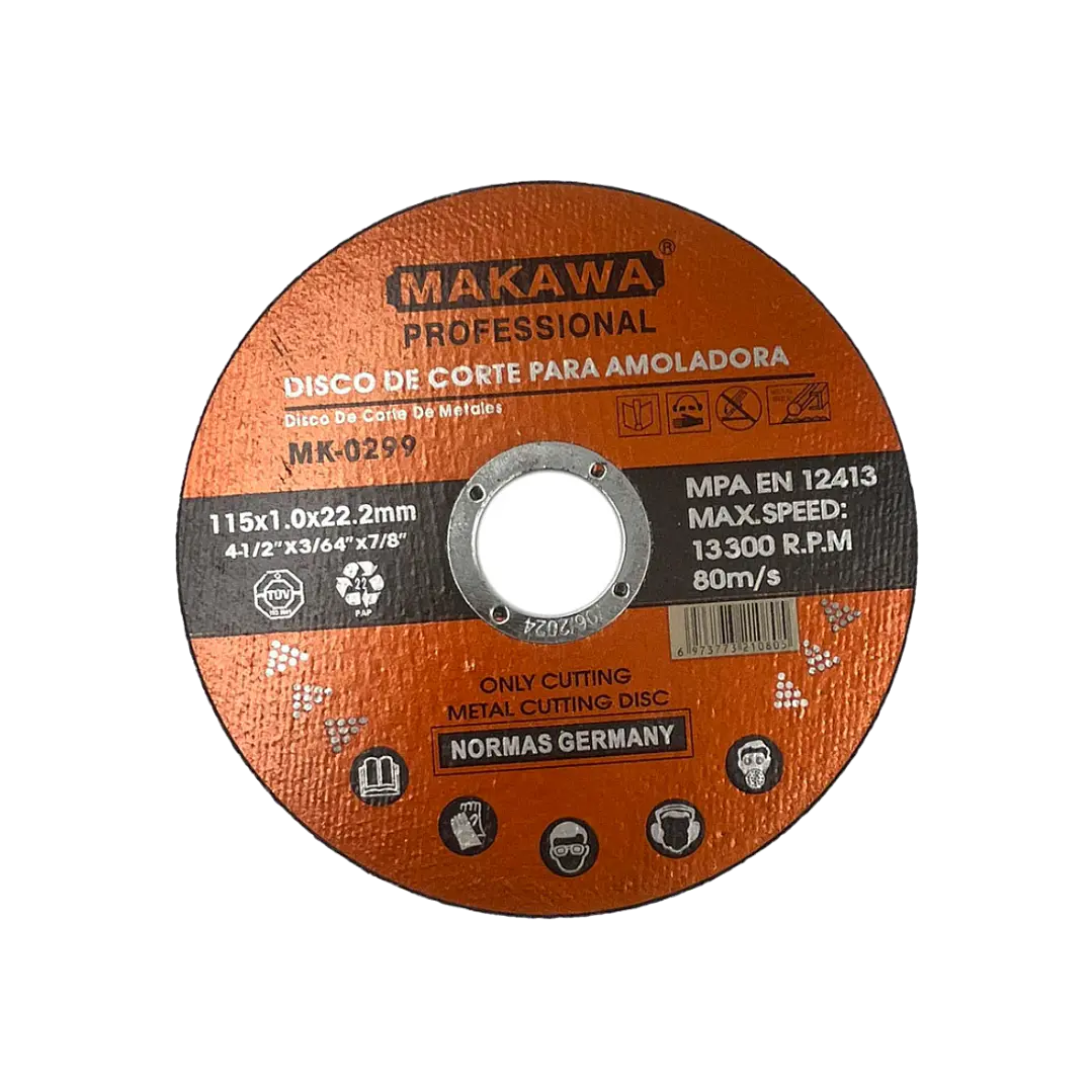 DISCO CORTE 115X1.0MM CORTE METAL MAKAWA 1