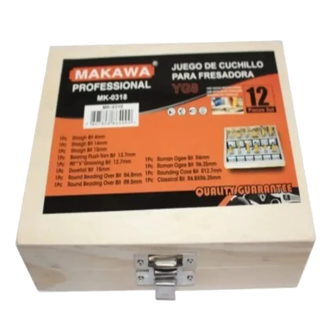 JGO CUCHILLOS FRESADORA 12PCS MAKAWA 1